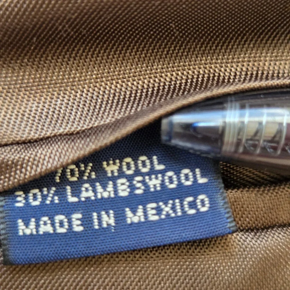 Brooks 346 Mens Wool Lambswool Blazer Sport Coat Green Brown 44 Regular 95-20720